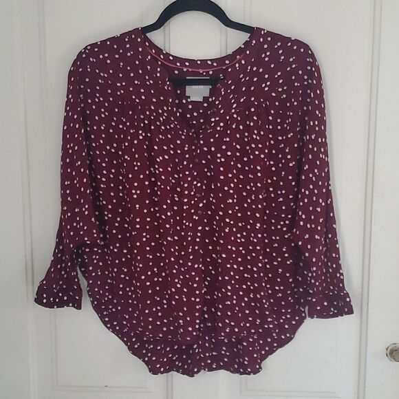Anthropologie Maeve Maroon Top - Picture 2 of 10